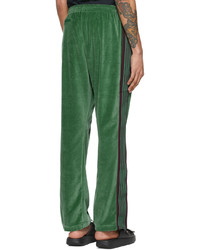 Needles Green Velour Narrow Track Lounge Pants