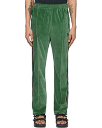 Needles Green Velour Narrow Track Lounge Pants