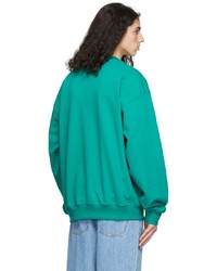 We11done Green Cotton Sweatshirt