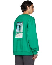Juun.J Green Dlicat Graphic Sweatshirt