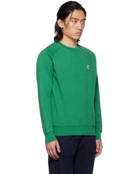 MAISON KITSUNÉ Green Fox Head Sweatshirt