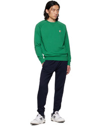 MAISON KITSUNÉ Green Fox Head Sweatshirt