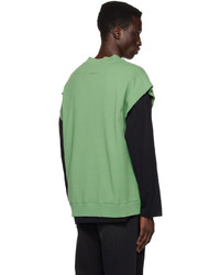 MM6 MAISON MARGIELA Green Paneled Sweatshirt