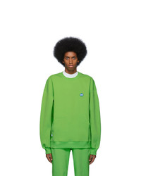 Ader Error Green Stone Logo Sweatshirt