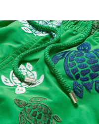 Vilebrequin Mistral Slim Fit Mid Length Turtle Embroidered Swim Shorts