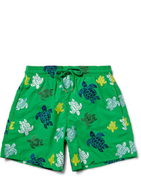 Vilebrequin Mistral Slim Fit Mid Length Turtle Embroidered Swim Shorts