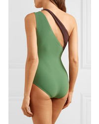 On The Island By Marios Schwab Double Boa Cutout One Shoulder Swimsuit