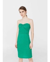 Green Textured Dress