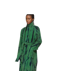 Raquel Allegra Green Cord Tie Dye Coat