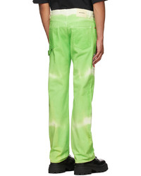 Heron Preston Green Tie Dye Hammer Pants