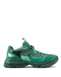Green Tie-Dye Leather Athletic Shoes