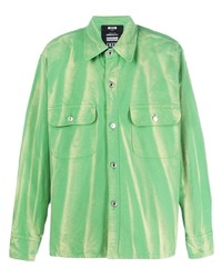 Green Tie-Dye Long Sleeve Shirt