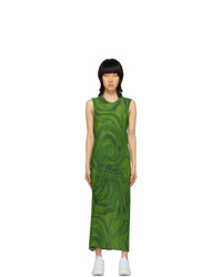 Green Tie-Dye Maxi Dress