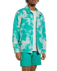 BP. Nylon Jacket In Green  Grey Dye Print At Nordstrom