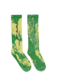Off-White Green Tie Dye Socks