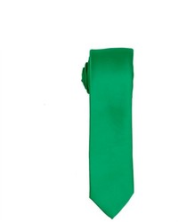 Brand Q Solid Green Slim Neck Tie