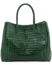 Nancy Gonzalez Crocodile Convertible Tote Bag Green Matte