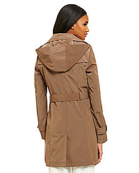 Calvin Klein Belted Hooded Trench Coat