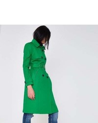 River Island Bright Green Belted Trench Coat