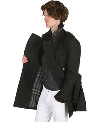 Burberry Double Breasted Cotton Trench Coat