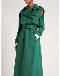 Valentino Cold Shoulder Woven Trench Coat