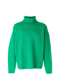 AMI Alexandre Mattiussi Turtleneck Oversize Fit Double Face Rib Sweater