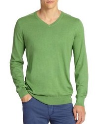 Saks Fifth Avenue Collection Silk Blend V Neck Sweater