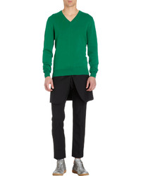 Maison Martin Margiela V Neck Pullover With Elbow Patches