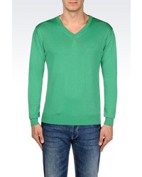 Armani Jeans V Neck Sweater In Cotton