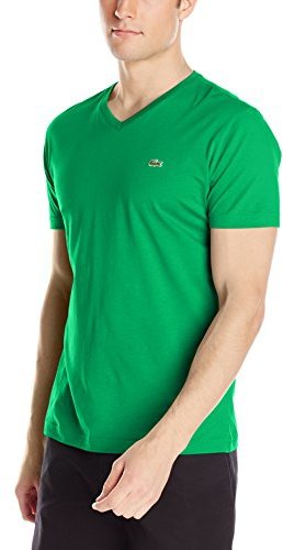 I hele verden kommando mønster Lacoste Short Sleeve Jersey Pima Regular Fit V Neck T Shirt, $49 | Amazon.com  | Lookastic
