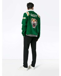 Gucci Tiger Motif Varsity Jacket