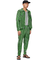 Homme Plissé Issey Miyake Green Tailored Line Trousers