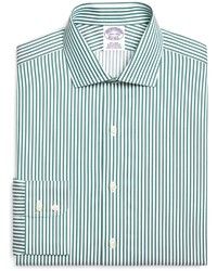Brooks Brothers Non Iron Extra Slim Fit Bengal Stripe Dress Shirt