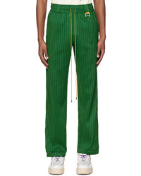 Rhude Green Pinstripe Trousers