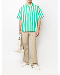 Sunnei Striped Short Sleeve Shirt
