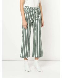 Alexa Chung Striped Cropped Trousers