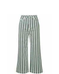 Alexa Chung Striped Cropped Trousers