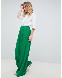 ASOS DESIGN Tailored Green Pop Wide Leg Trousers