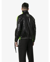 Duo Green And Black Nylon Zip Jacket