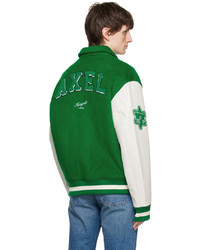 Axel Arigato Green Illusion Varsity Bomber Jacket