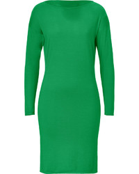 Ralph Lauren Black Label Meadow Green Cashmere Silk Knit Dress