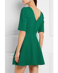 Dolce & Gabbana Stretch Wool Crepe Mini Dress Green