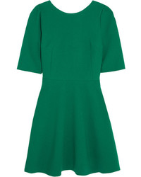 Dolce & Gabbana Stretch Wool Crepe Mini Dress Green