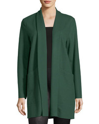Eileen Fisher Boiled Wool Jersey Long Jacket Plus Size