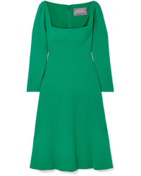 Green Wool Midi Dress