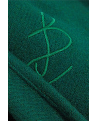 Balenciaga Hooded Wool And Cashmere Blend Poncho Green