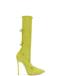 Green-Yellow Ankle Boots
