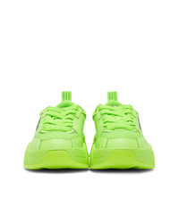 VERSACE JEANS COUTURE Green Logo Low Top Sneakers