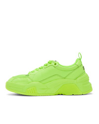 VERSACE JEANS COUTURE Green Logo Low Top Sneakers
