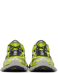 Balenciaga Grey Yellow Track 20 Open Sneakers